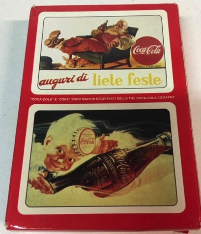 2534-1 € 12,50 coca cola speelkaarten set van 2 stokken upboy / kerstman
